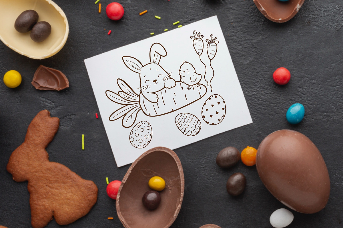Easter Bunny Clipart Set PNG SVG, a Seasonal Illustration by ArtGiftsStudio (Photo 5 of 5)