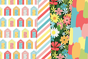 Summer Digital Paper Clipart Set, a Pattern Graphic by Paper Starr Studio (Thumbnail 2 of 6)