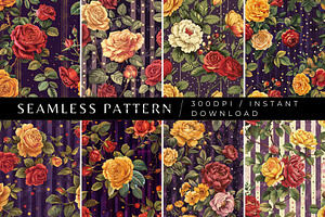 8 Victorian Circus Floral Patterns