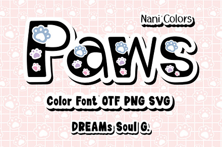Paws Nani Colors OTF PNG SVG