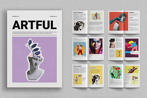 Art Catalog Layout Template, a Magazine Template by ContestDesign