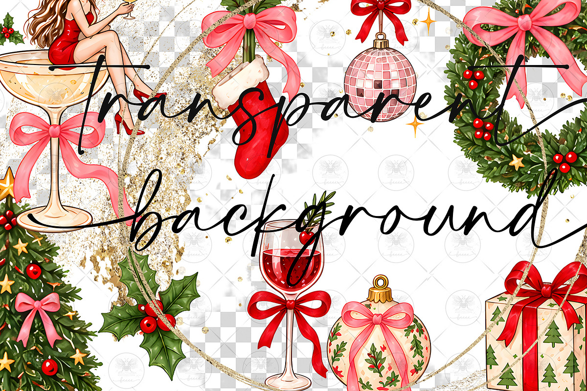 Christmas Party Clipart, a Decorative Illustration by BigCakeBee (Photo 2 of 3)