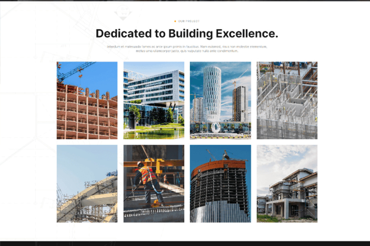 Construction Elementor Template, a WordPress Template by UInstrument (Photo 9 of 10)