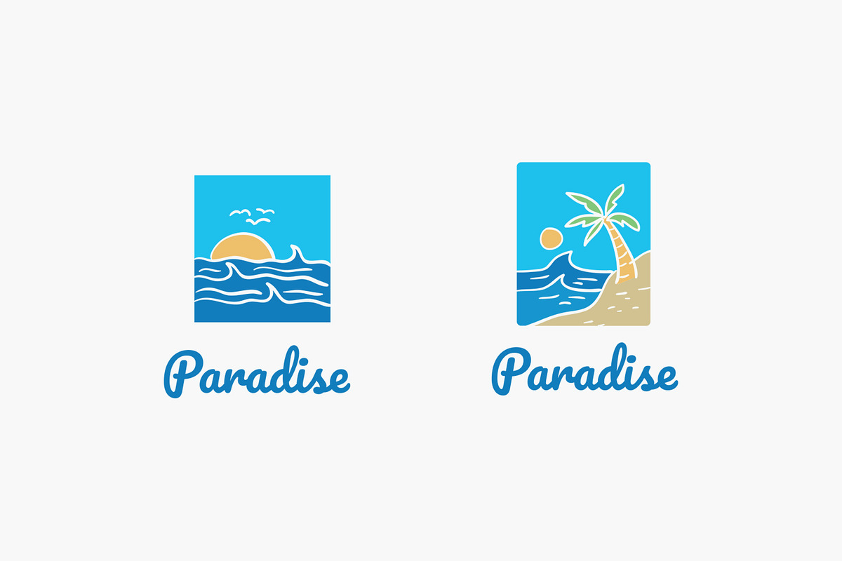 Hand drawn beach logo collection, a Branding & Logo Template by Medianeka (Photo 5 of 5)