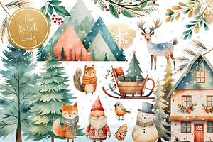 Christmas & Winter Landscape Clipart