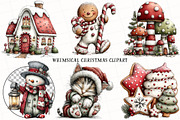 Whimsical Christmas Clipart, an Illustration by OK Design (Thumbnail 2 of 6)