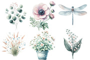 Whimsical Spring Watercolor Cliparts, an Illustration by Designworld (Thumbnail 5 of 5)