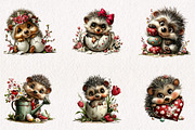 Whimsical Easter Hedgehog Clipart, an Illustration by CreationArt (Thumbnail 6 of 7)
