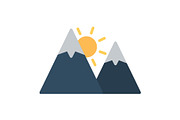 Sunset Flat Icon, a Duotone Icon by Pexelpy (Thumbnail 1 of 2)