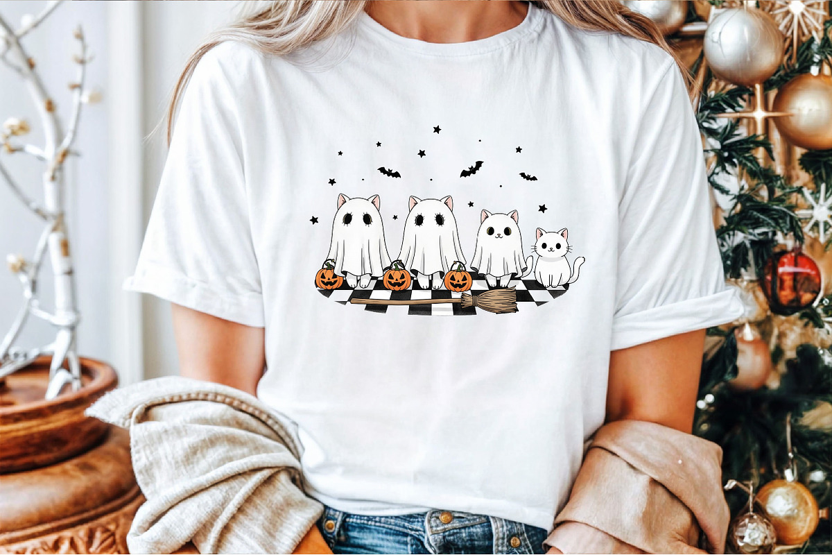 Ghost Spooky Cat Pumpkin Halloween P, an Illustration by Sublimation Artist (Photo 6 of 9)