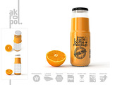 Orange juice Bottle Mock up, a Packaging Mockup by akropol (Thumbnail 1 of 6)