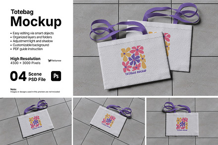 Totebag Mockup Bundle Set
