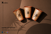 Craft Paper Coffee Cup Mockup, a Cups & Container Mockup by Xtrahive (Thumbnail 1 of 2)