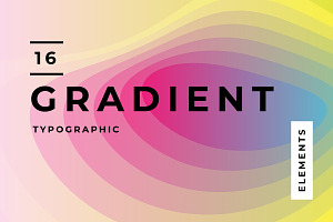 Gradient Typographic Elements