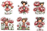 Spring Fairy Peony Clipart, an Illustration by CraftArtStudio (Thumbnail 5 of 6)