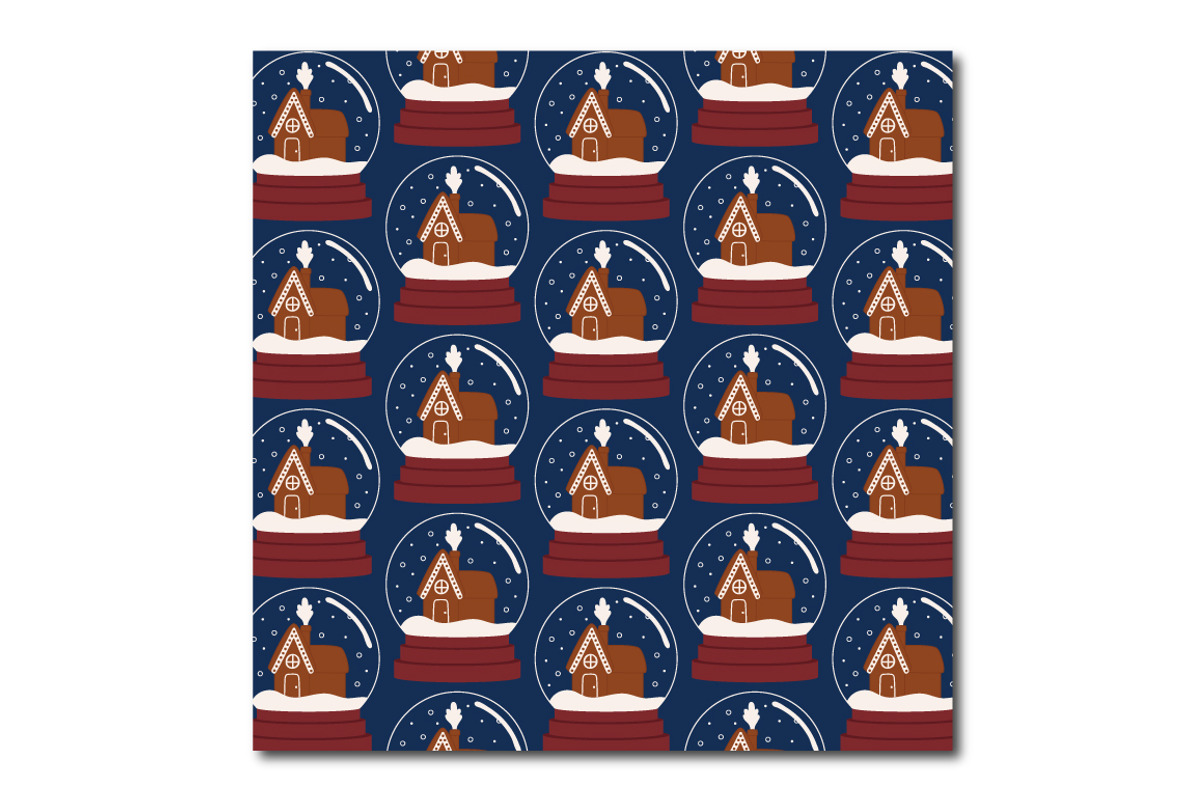 Gingerbread Snow Globes Pattern, a Pattern Graphic by K McCormack Designs (Photo 2 of 4)