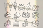 Cakes ice cream desserts cake slices, a Food Illustration by Neliakott ♥ (Thumbnail 9 of 11)