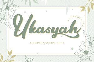 Ukasyah a Modern Calligraphy Font