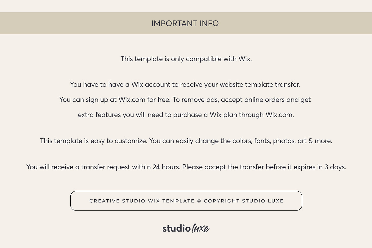 Coaching Wix Website Template, a Wix Template by Studio Luxe Creative (Photo 12 of 12)