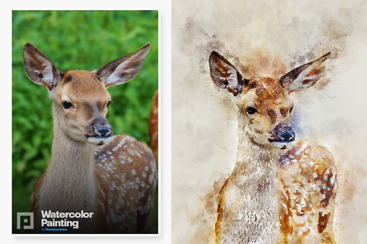 Watercolor Painting Photoshop Action, an Action Add-On by Shovajit (Photo 4 of 11)