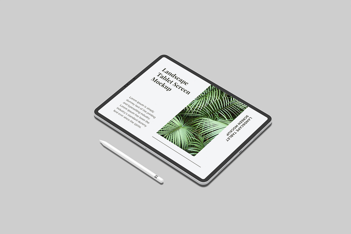 Landscape Tablet Screen Mockup, an iPad Mockup by Graphiculon (Photo 8 of 11)