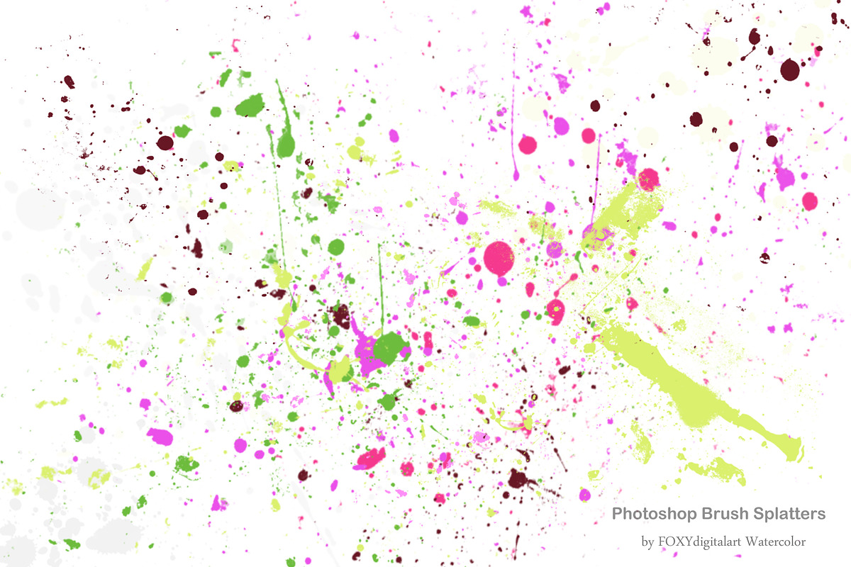 Paint Splatter Brushes Graffiti, a Brush Add-On by FOXYdigitalart (Photo 4 of 11)