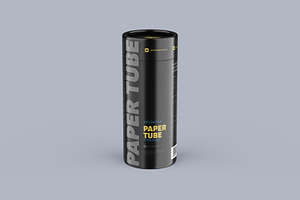 Closed Paper Tube Mockup 103x240mm