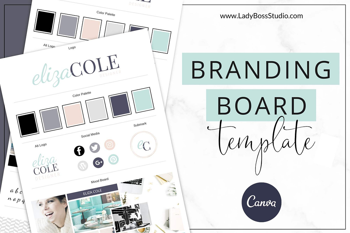 Branding Bundle | Canva Turquoise, a Social Media Template by Lady Boss Studio (Photo 4 of 5)
