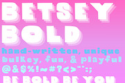 Betsey Bold a Hand-written font, a Handwritten Font by Eryn Rose Design (Thumbnail 1 of 4)