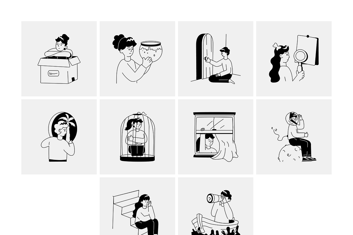 Animated Empty State Illustration Set