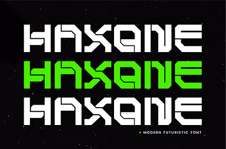 Haxone - Techno Font, a Sans Serif Font by Iqsiart Studio