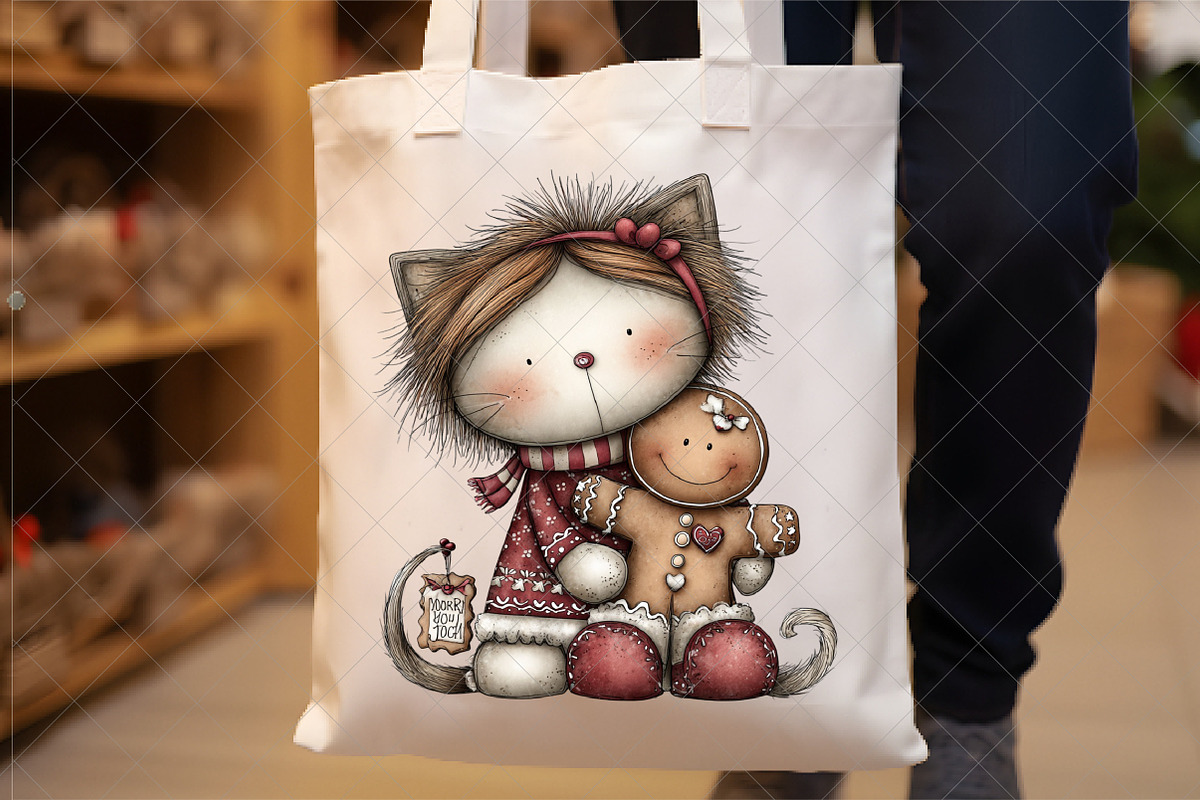 Whimsical Christmas Cat and Dog PNG, an Illustration by SinaCreation (Photo 4 of 7)