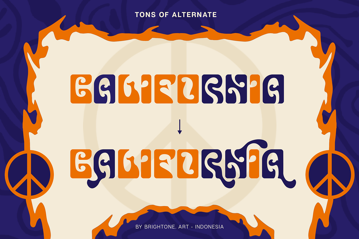 Curly Sweet - Psychedelic Style, a Symbol Font by Brightone (Photo 4 of 8)