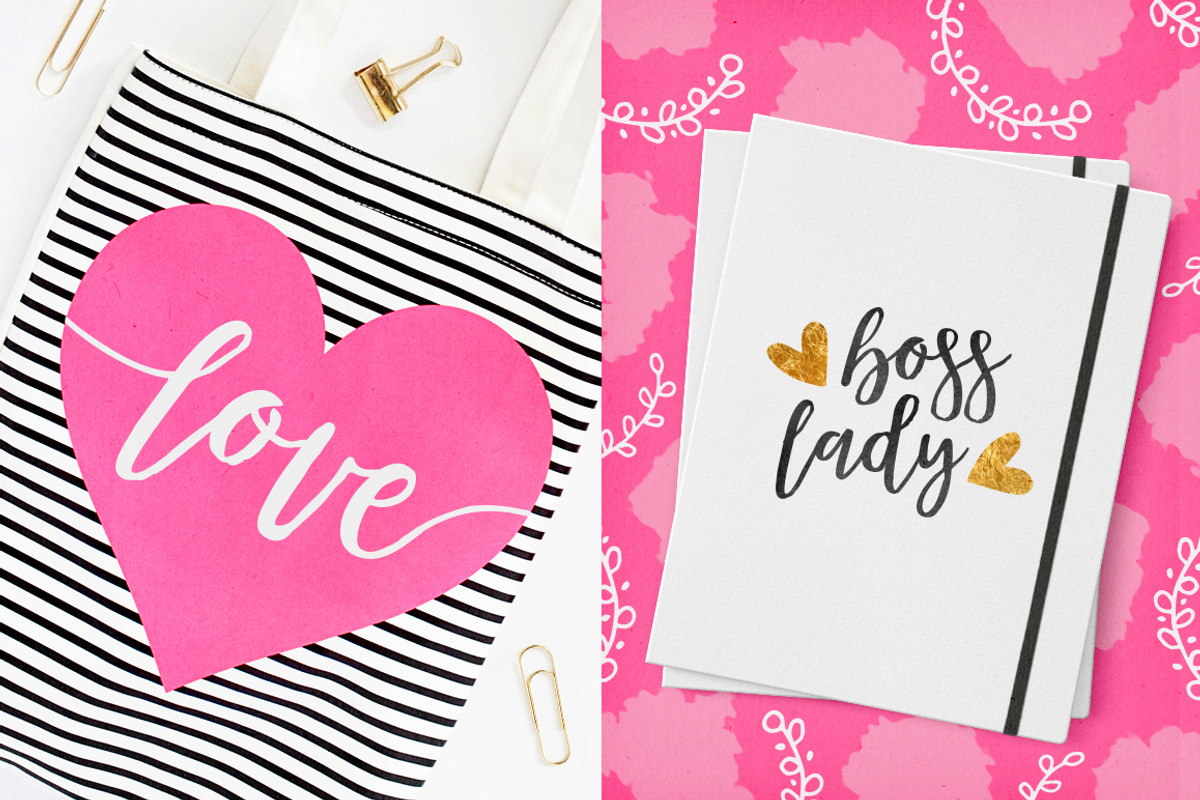 Mademoiselle LOGO KIT + Extras!, a Script Font by Pink Coffie (Photo 13 of 15)