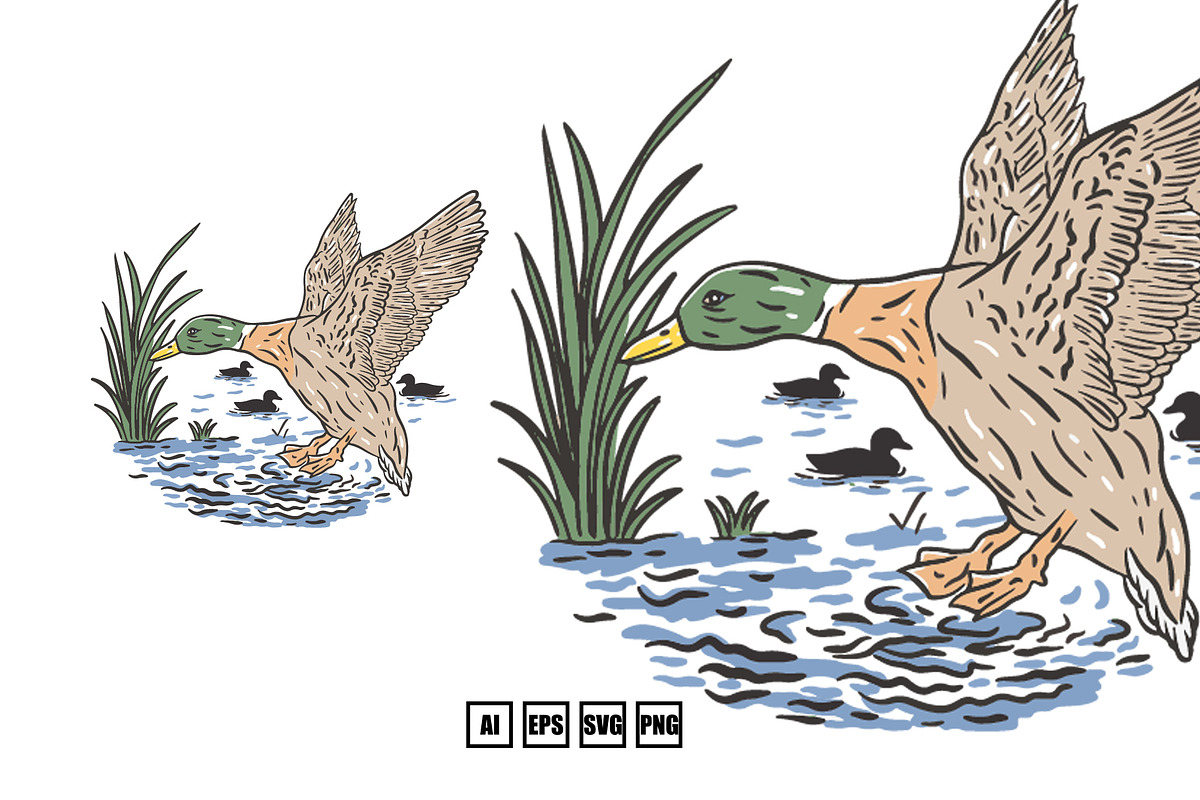 duck hunting community illustration, an Illustration by kalehstudio (Photo 4 of 5)