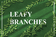 6 Vector Leafy Branches, a Decorative Illustration by UoaHH (Thumbnail 1 of 2)