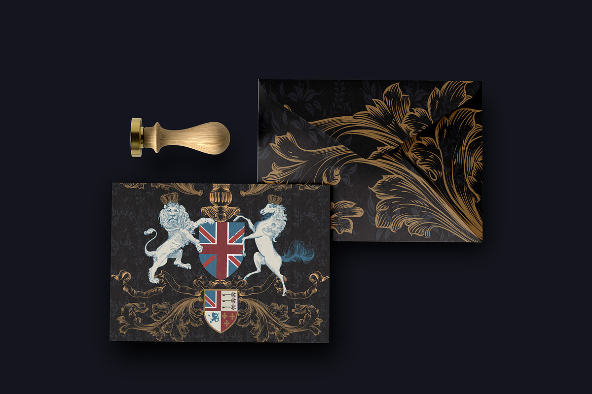 Your Majesty vector heraldic clipart, a Decorative Illustration by FleurArt (Photo 2 of 10)