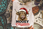 Mooey Christmas PNG,Christmas shirt, a Seasonal Illustration by Libby Wishes (Thumbnail 2 of 3)