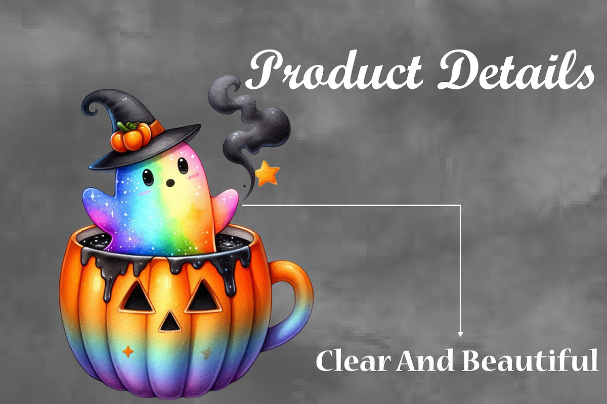 Halloween Hot Cocoa Ghost, a Seasonal Illustration by Craft Nest (Photo 3 of 5)