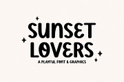 Sunset Lovers - Playful Font, a Handwritten Font by simpleblues (Thumbnail 1 of 14)