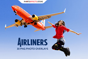 35 Airliners Photo Overlays