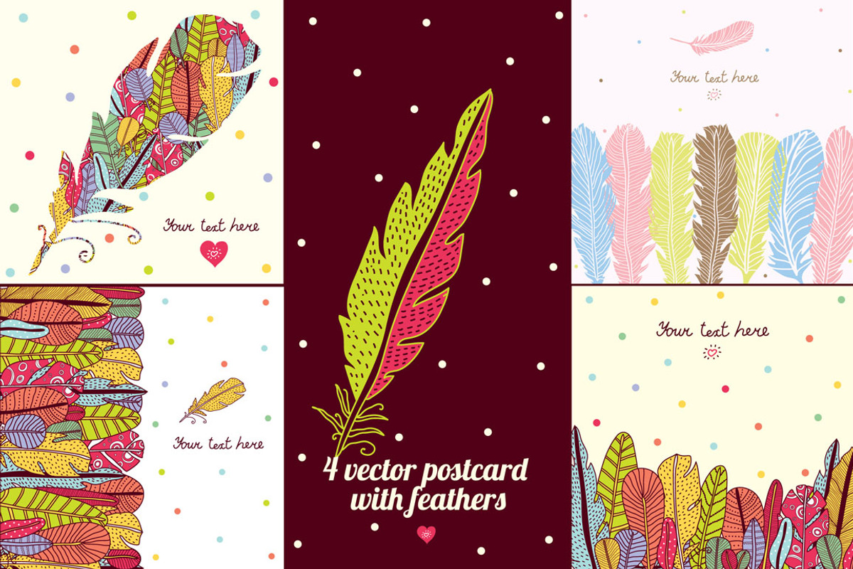 Colorful feathers. preview 2