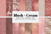 Blush Cream Digital Paper, a Pattern Graphic by Brandi Lea Designs (Thumbnail 1 of 5)