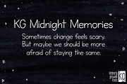 KG Midnight Memories, a Font by Kimberly Geswein Fonts (Thumbnail 3 of 3)