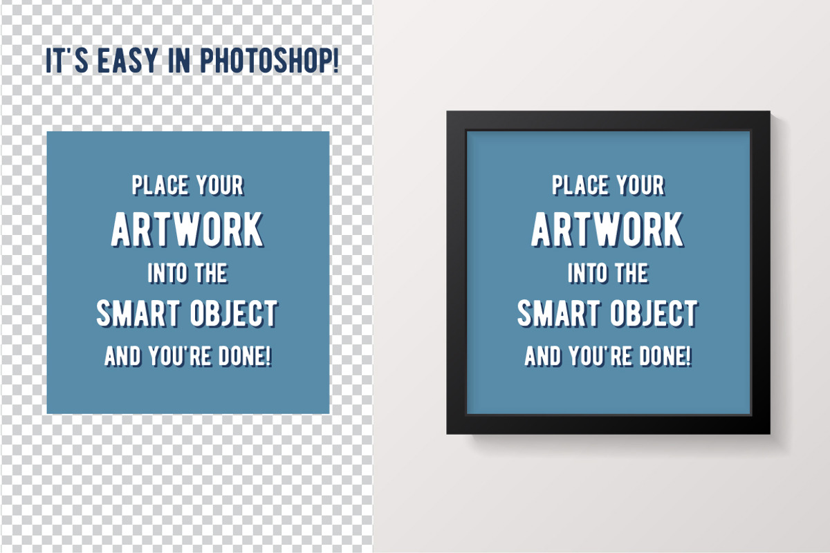 Black Square Frame Mockup, a Print Template by Minty Fresh Graphics (Photo 4 of 4)