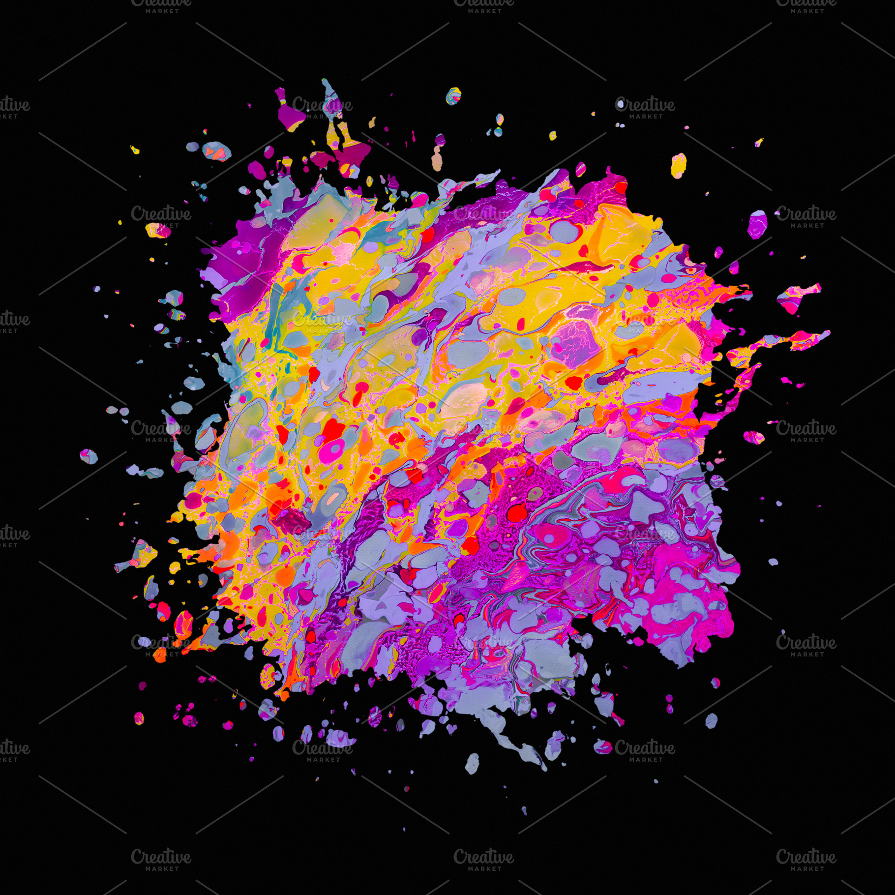 Abstract colorful splash brush, an Abstract Photo by BOOCYS