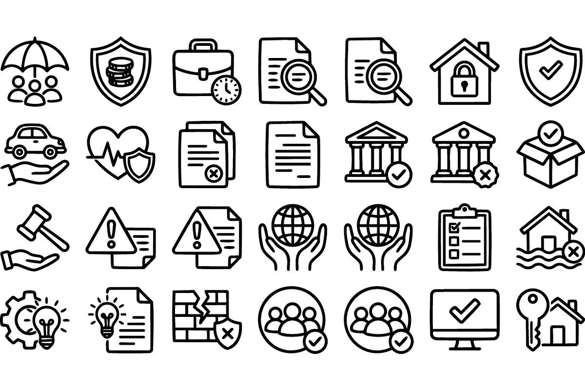 Security And Finance Icon Set, an Illustration by designvectx (Photo 2 of 3)