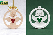 Angel Ornament 3D Layered SVG Cut, an Object Graphic by pixaroma (Thumbnail 7 of 10)