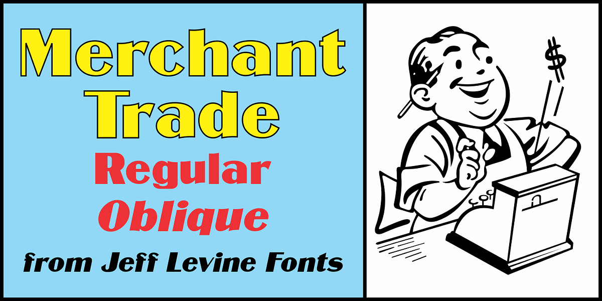 Merchant Trade JNL, a Font by Jeff Levine Fonts (Photo 1 of 5)
