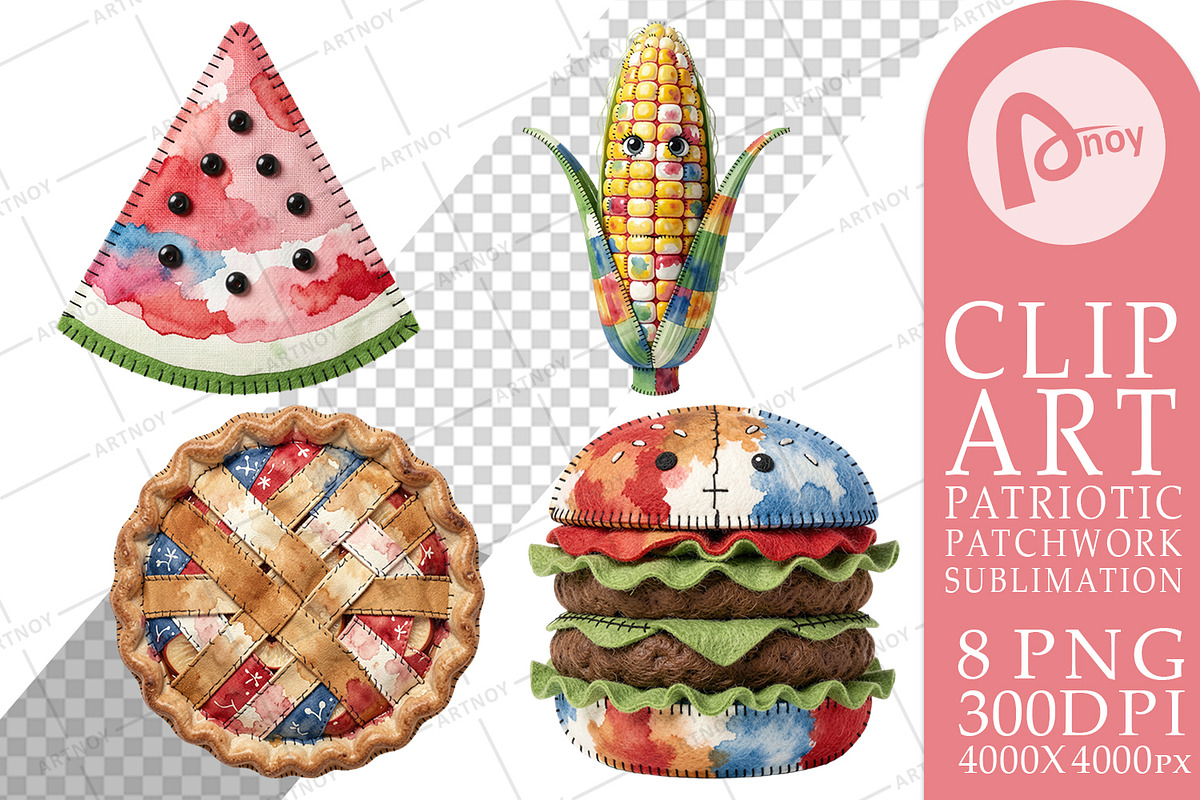Patriotic Patchwork Sublimation, a Seasonal Illustration by Artnoy (Photo 8 of 18)